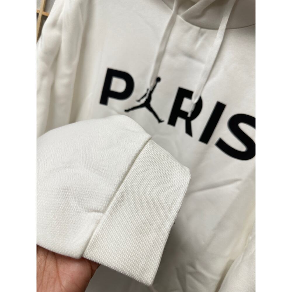 Nike Jordan Paris Saint-Germain PSG Hoodie White Size XXL BQ4200-100 New - Picture 9 of 16
